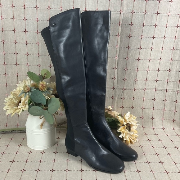 Vince Camuto Shoes - Vince Camuto “Karita” Over The Knee Riding Boots Women's Sz 5 Black Leather New